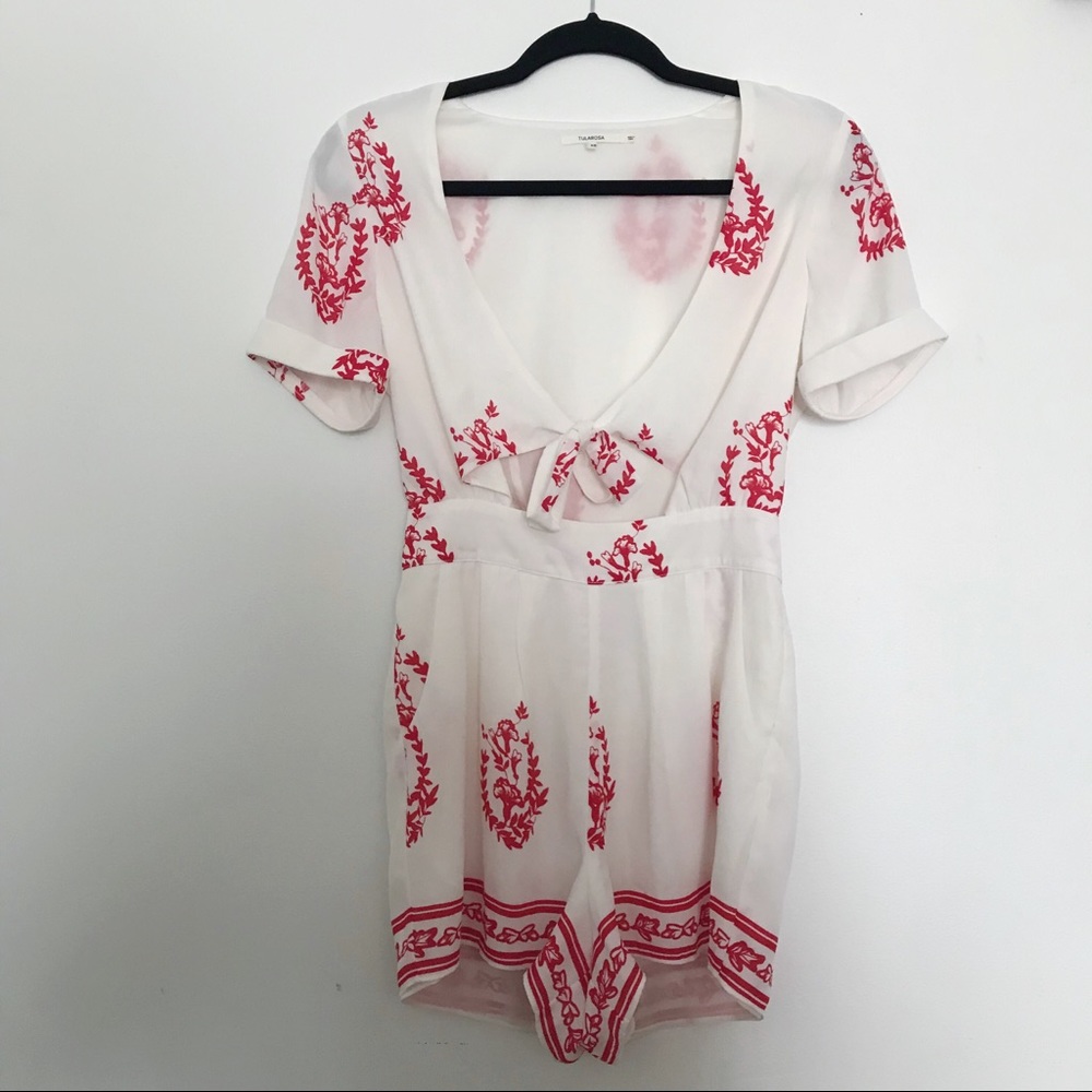Tularosa Rowley Tie Front Romper - Picture 3 of 8